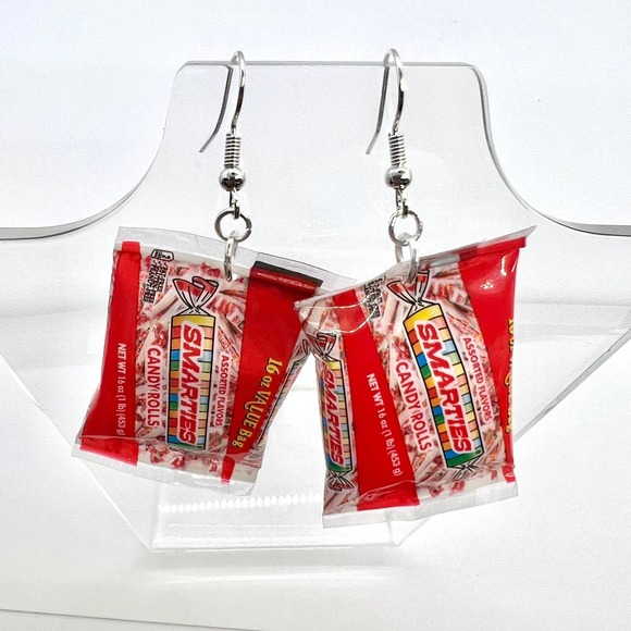 Smarties Earrings - Valentines Candy Earrings - Mini Brands Earrings - Picture 5 of 9